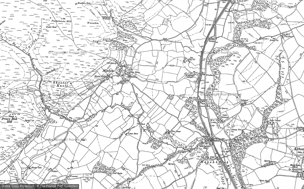 Old Map of Minton, 1882 - 1883 in 1882