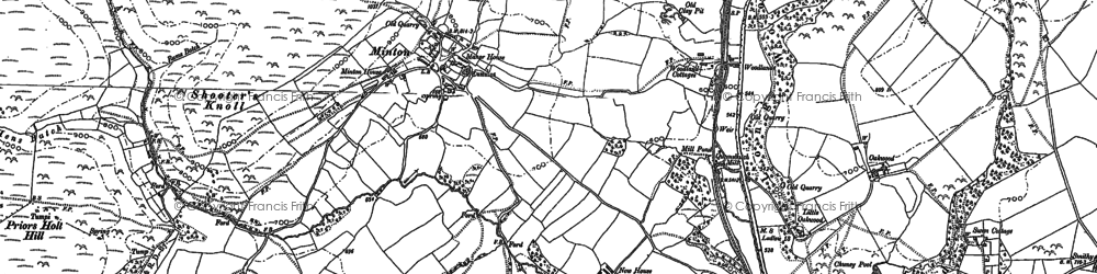Old map of Minton in 1882