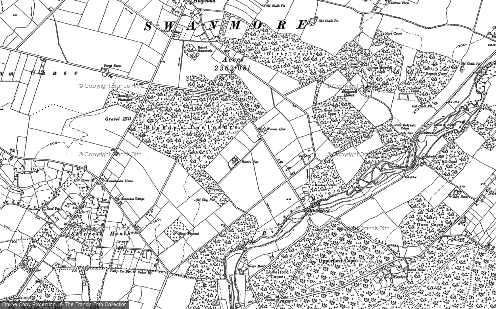 Old Map of Historic Map covering Hillpound in 1895