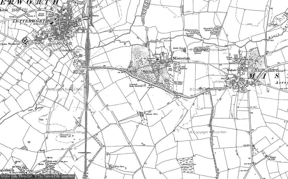 Old Map of Misterton, 1885 - 1901 in 1885
