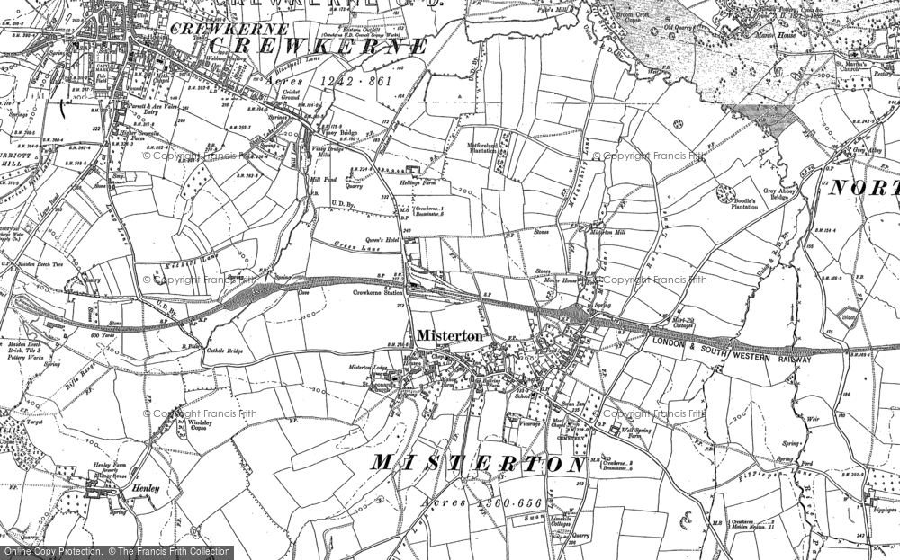 Old Map of Misterton, 1901 in 1901