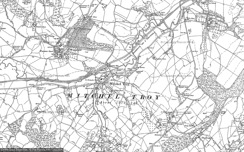 Old Map of Mitchel Troy, 1900 in 1900