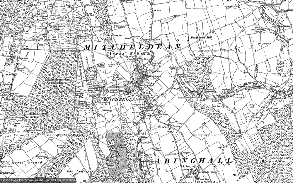 Old Map of Mitcheldean, 1901 in 1901