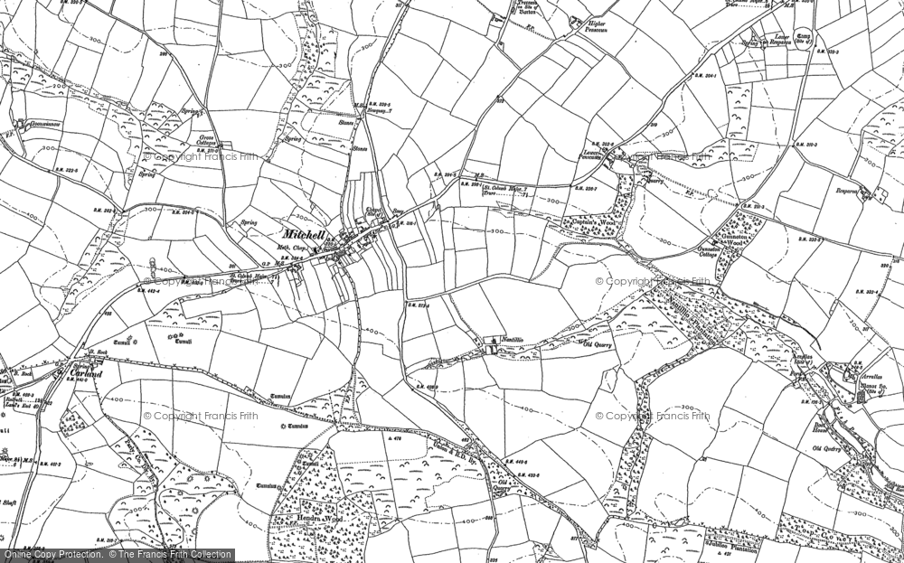 Old Map of Historic Map covering Winsford in 1879