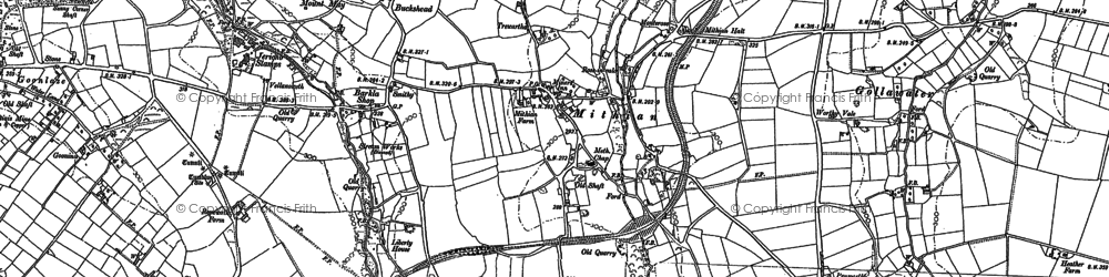 Old map of Mithian in 1886