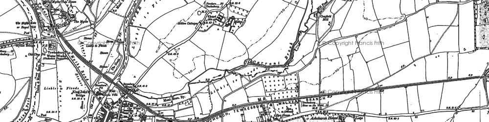 Old map of Mitton in 1900