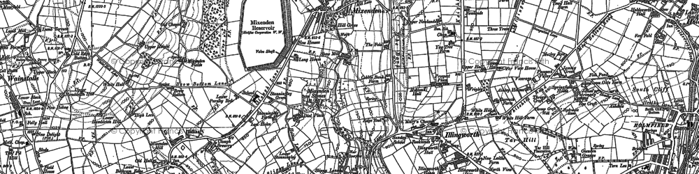 Old map of Mixenden in 1892
