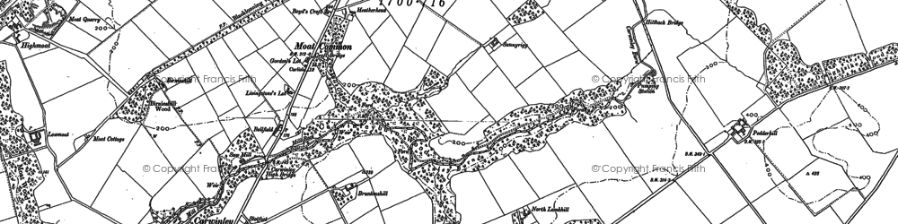 Old map of Bruntons Hill in 1948