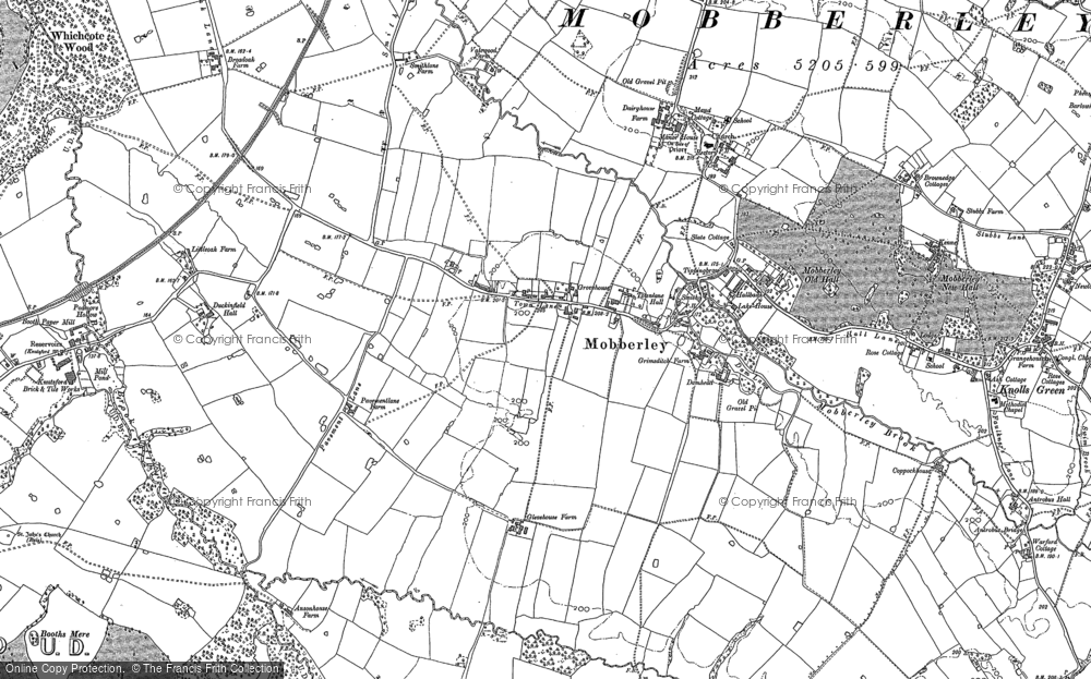 Old Map of Mobberley, 1897 in 1897