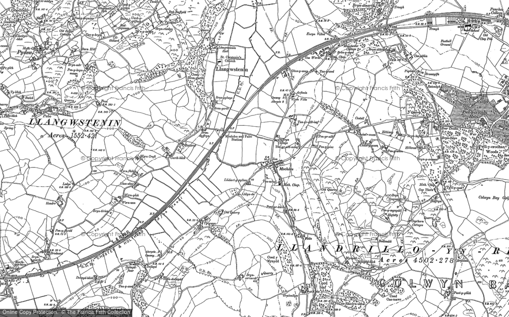 Old Map of Mochdre, 1911 in 1911