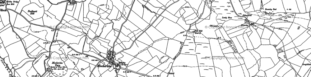 Old map of Mockerkin in 1898