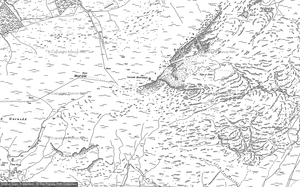 Old Map of Moel Siabod, 1887 in 1887