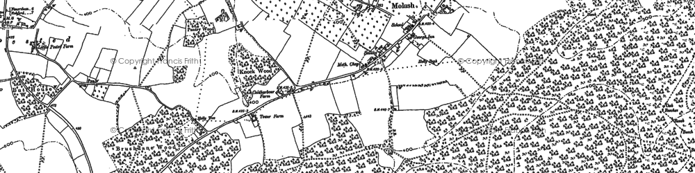 Old map of Great Bower in 1896