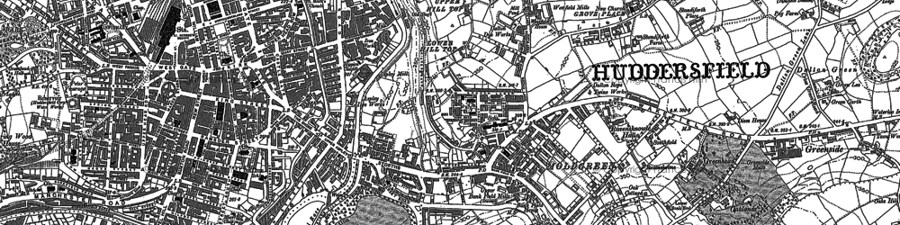 Old map of Moldgreen in 1888