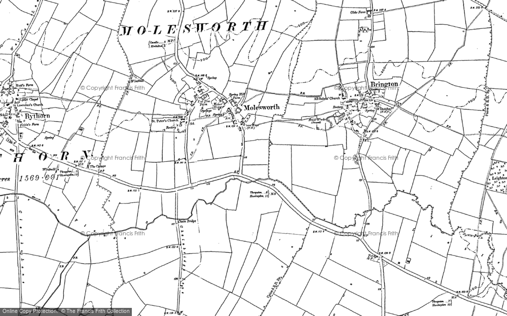 Old Map of Molesworth, 1889 - 1900 in 1889