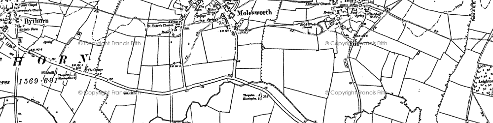 RAF Molesworth Photos Maps Books Memories Francis Frith   Molesworth 1889 1900 Hosm53921 Letterbox Cutout 