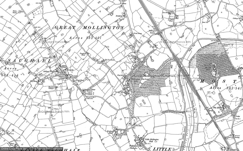 Old Map of Mollington, 1898 in 1898