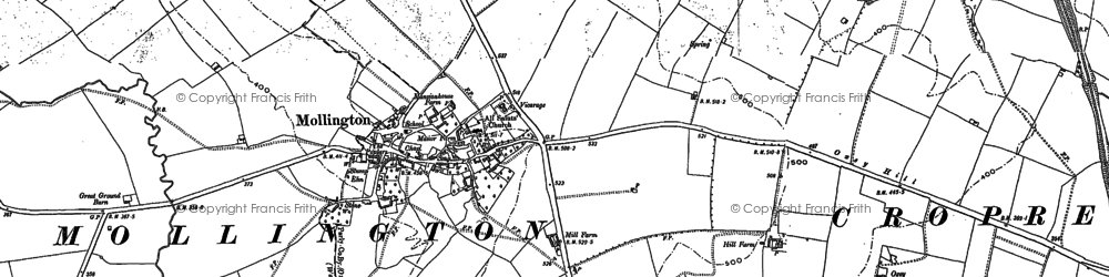 Old map of Mollington in 1899