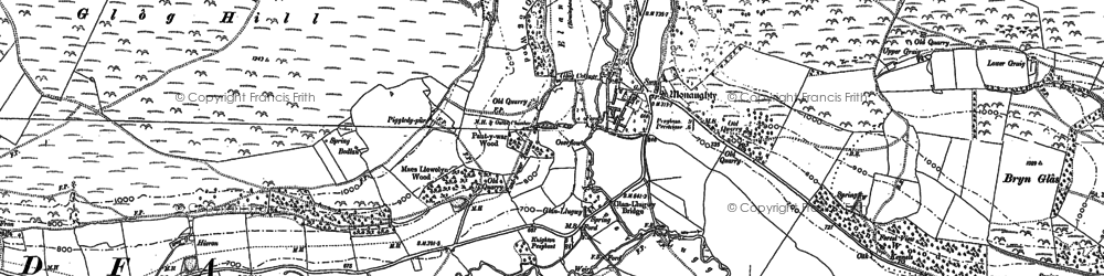 Old map of Pilleth in 1887