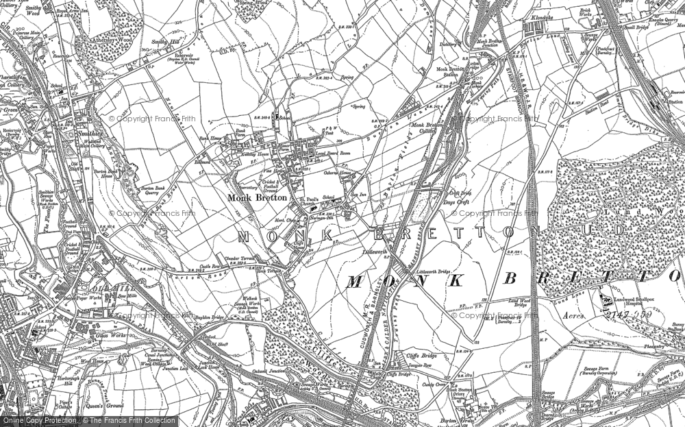 Old Map of Monk Bretton, 1851 - 1890 in 1851