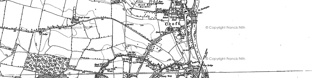 Old map of Croft-on-Tees in 1892