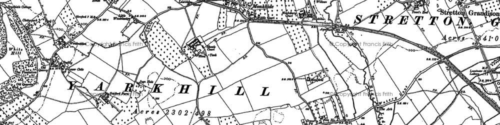 Old map of Monkhide in 1886