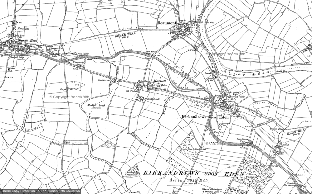 Old Map of Historic Map covering Wormanby in 1899