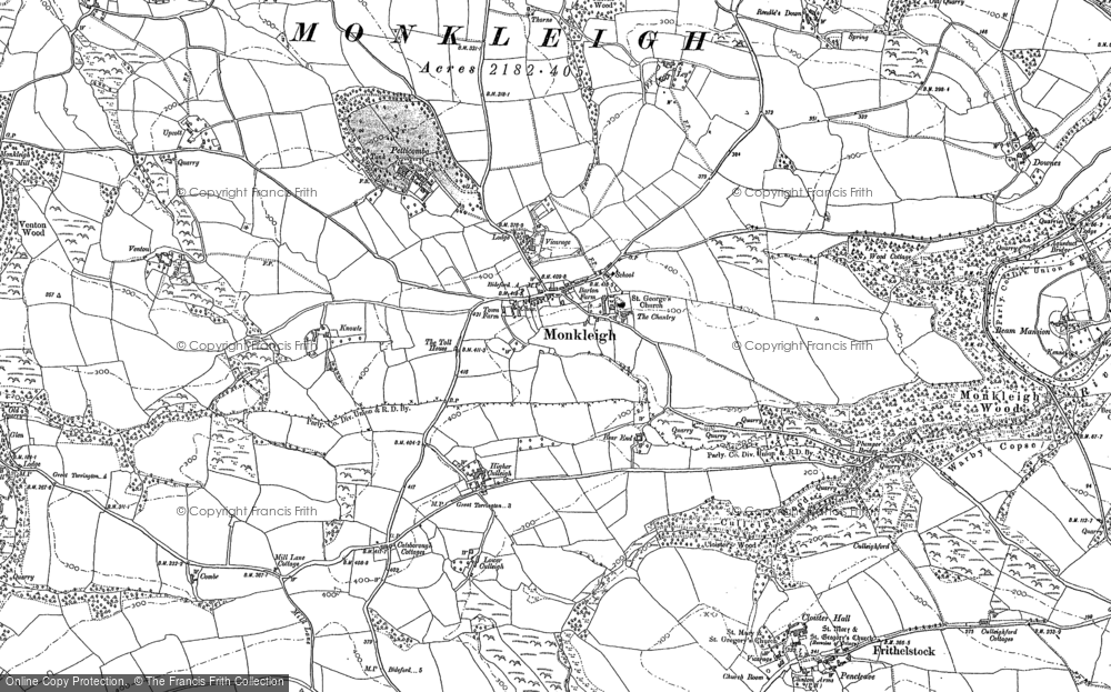 Old Map of Monkleigh, 1886 in 1886