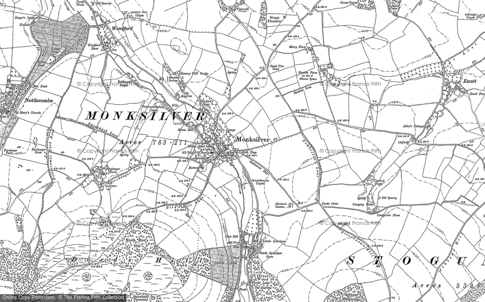 Old Map of Historic Map covering Woodford in 1887