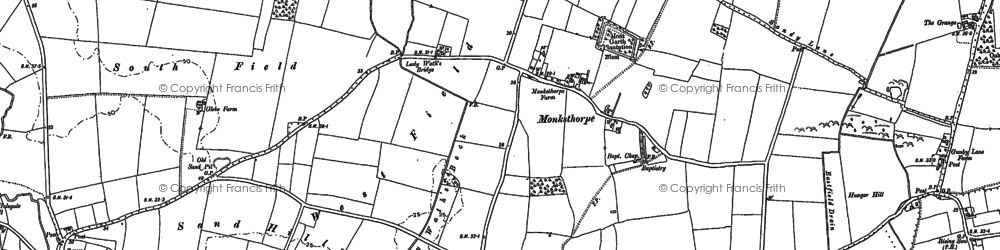 Old map of Monksthorpe in 1887