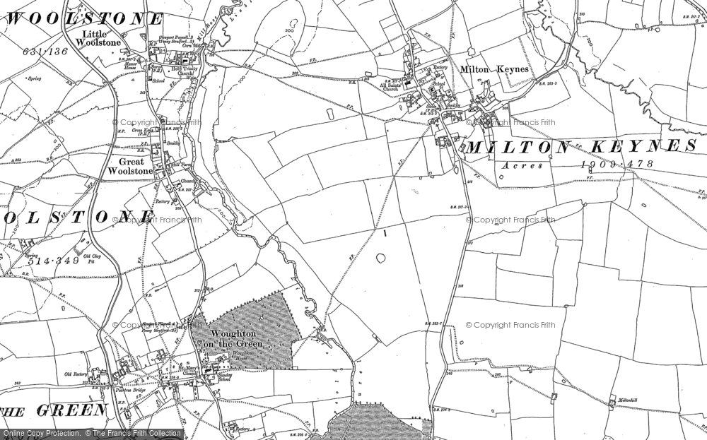Old Map of Monkston Park, 1924 in 1924