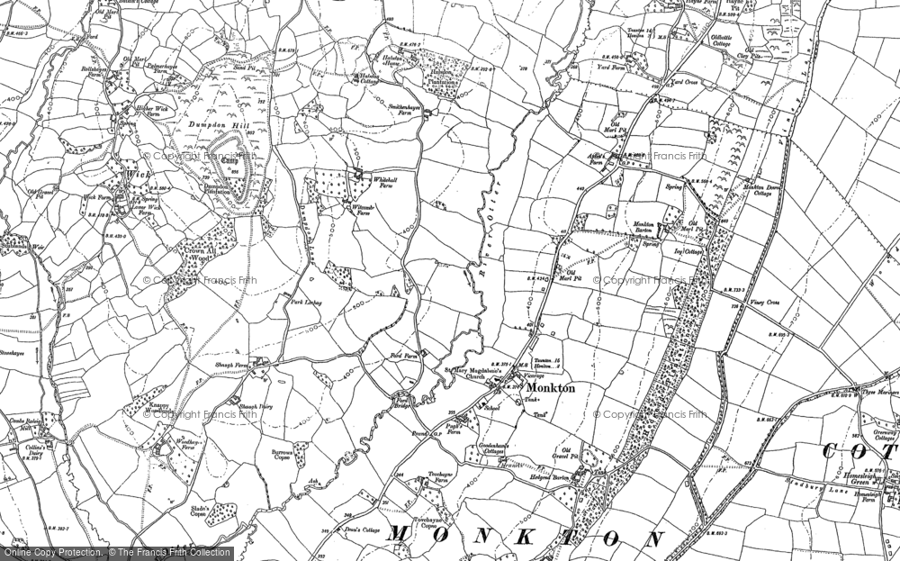 Old Map of Monkton, 1887 - 1888 in 1887