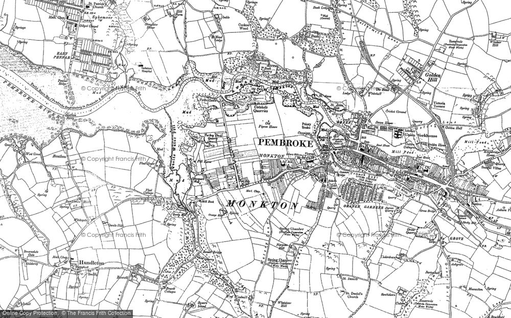 Old Map of Monkton, 1906 - 1948 in 1906