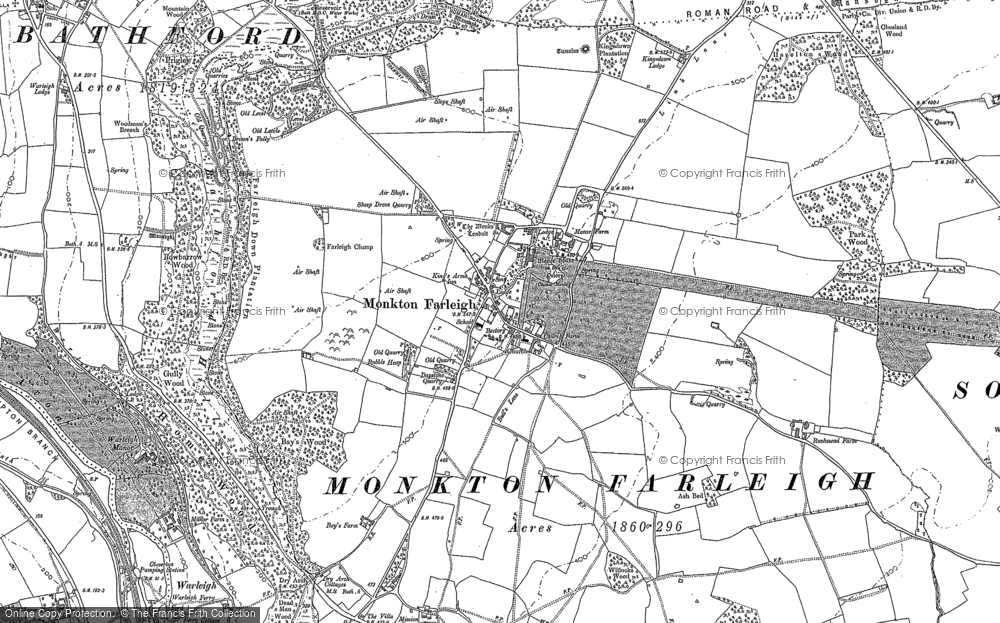 Old Map of Monkton Farleigh, 1919 - 1922 in 1919