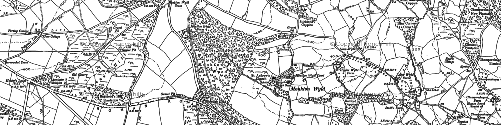 Old map of Monkton Wyld in 1903