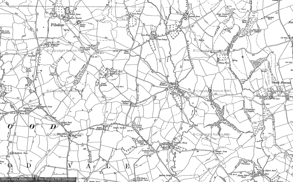 Old Map of Monkwood, 1886 - 1887 in 1886