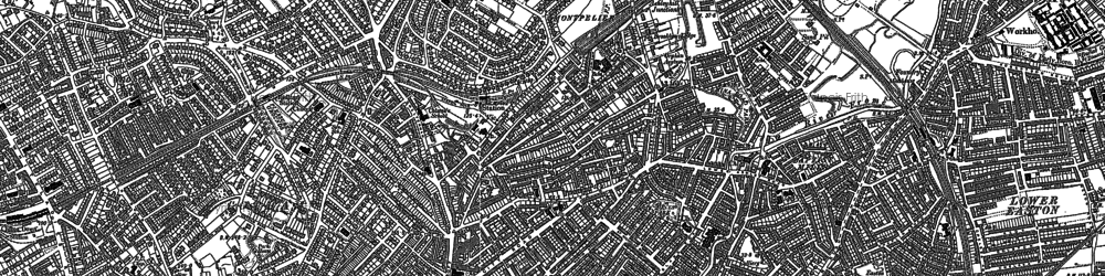 Old map of Montpelier in 1902