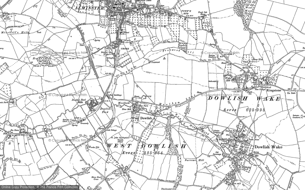 Old Map of Moolham, 1886 in 1886