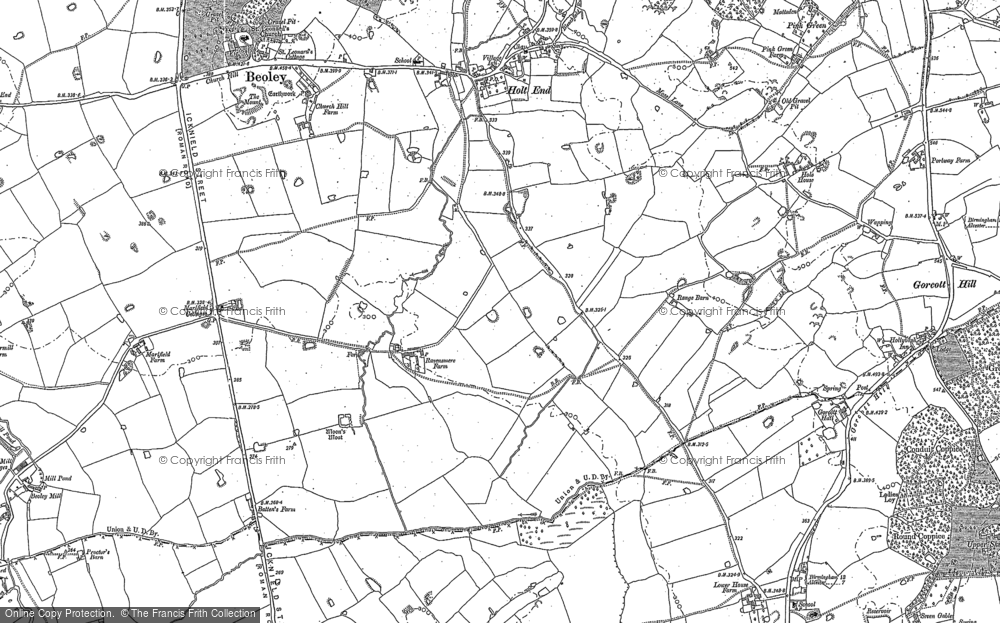 Old Map of Historic Map covering Holt End in 1903