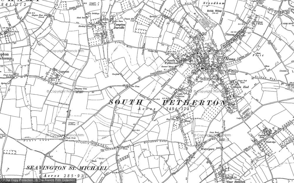 Old Map of Moor, 1886 in 1886