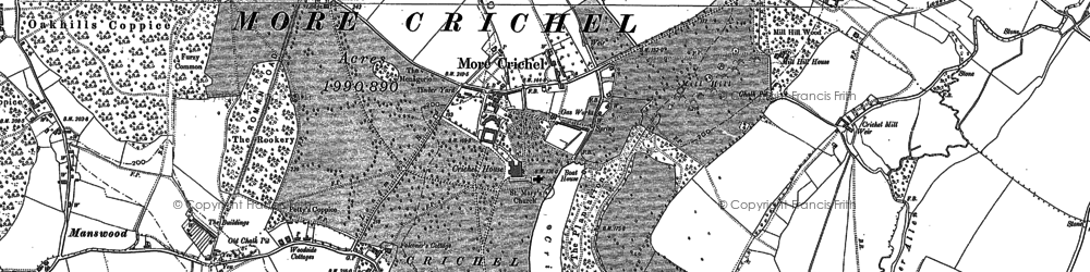 Old map of New Town in 1886