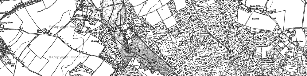 Old map of Waverley Abbey in 1913
