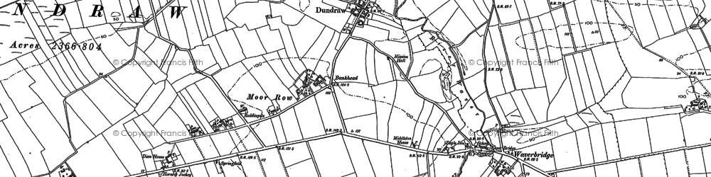 Old map of Moor Row in 1899