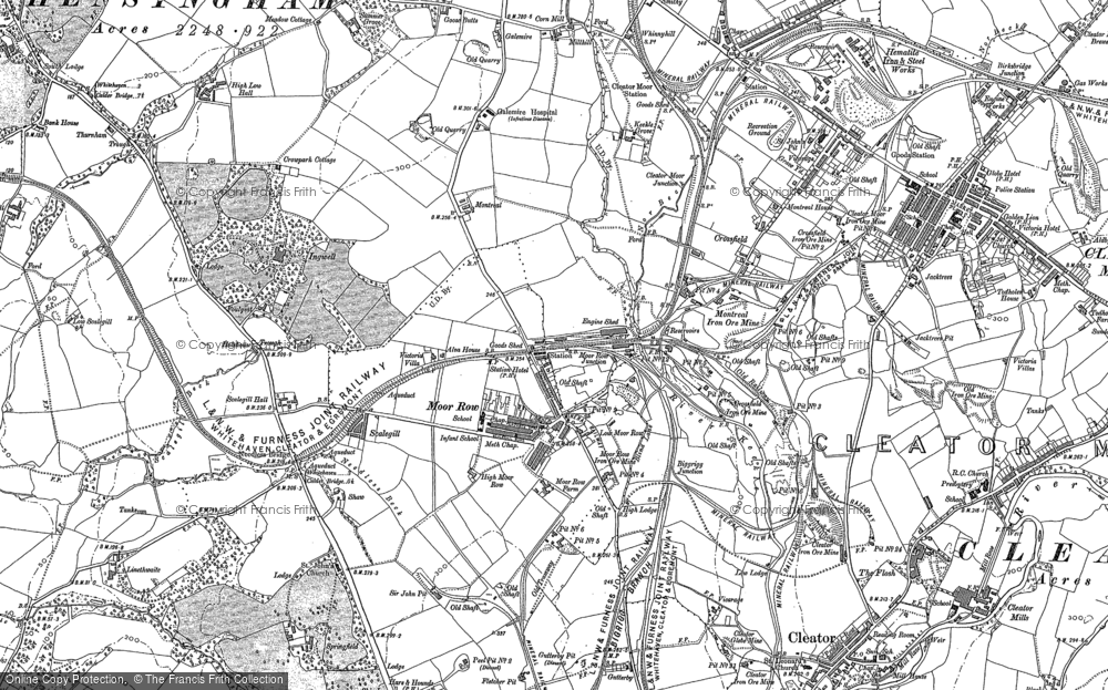 Old Map of Moor Row, 1923 in 1923