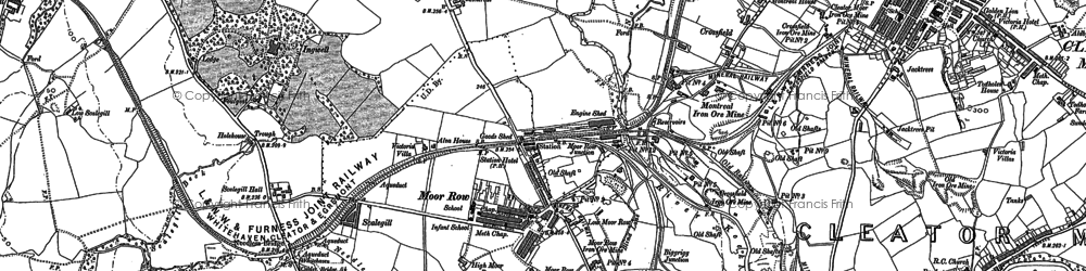 Old map of Moor Row in 1923