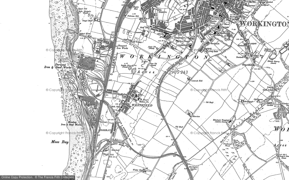 Old Map of Moorclose, 1923 in 1923