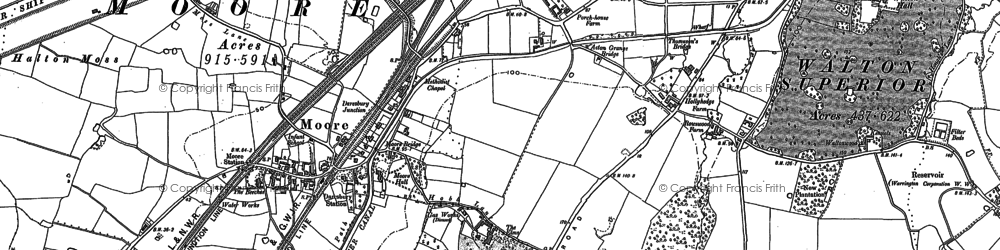 Old map of Moore in 1894