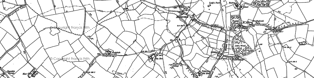 Old map of Bradley Moor in 1880