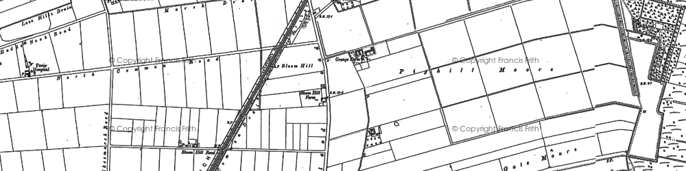 Old map of South Moors in 1888