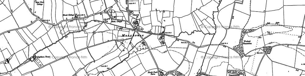 Old map of Moorhouse in 1884